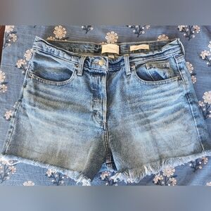 Universal Thread Light Blue Frayed Hem Denim Shorts